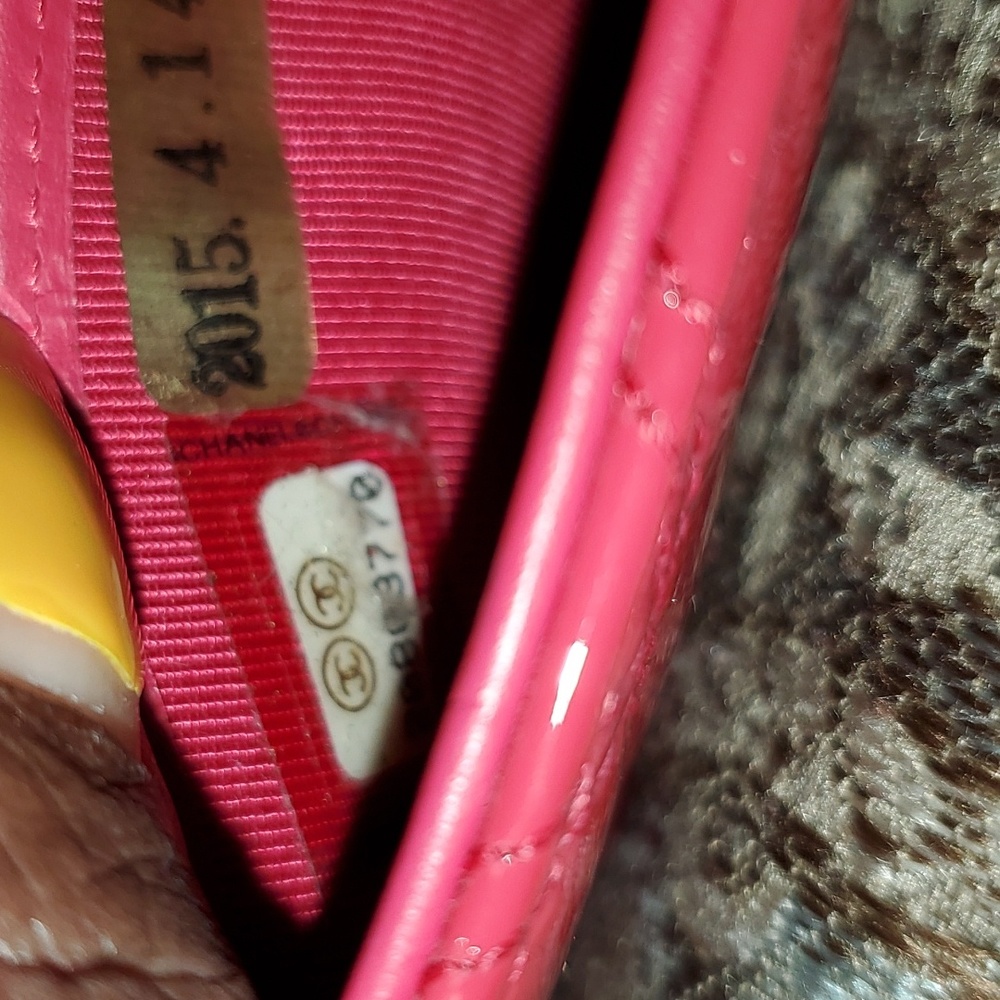 EUC Chanel long flap wallet in patten Hot Pink. - Picture 8 of 11